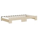 Sofa rozsuwana z materacami, kremowa, 100x200 cm, tkanina Lumarko!