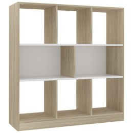 Szafka na książki, biel i dąb sonoma, 97,5x29,5x100 cm Lumarko!