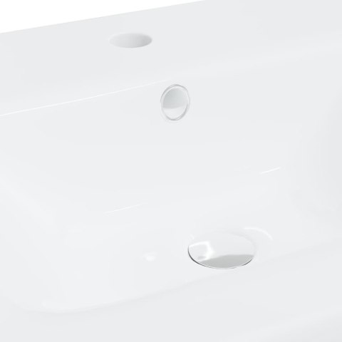 Umywalka wpuszczana z baterią, 42x39x18 cm, ceramiczna, biała Lumarko!