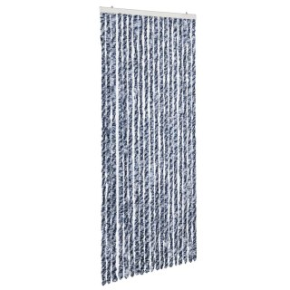Zasłona przeciwko owadom, niebiesko-biała, 56x200 cm, szenil Lumarko!