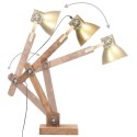 Industrialna lampa stołowa, mosiężna, okrągła, 58x18x90 cm, E27 Lumarko!