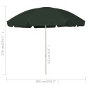 Parasol plażowy, zielony, 300 cm Lumarko!