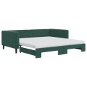 Sofa rozsuwana z materacami, ciemnozielona, 100x200 cm, aksamit Lumarko!