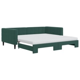 Sofa rozsuwana z materacami, ciemnozielona, 100x200 cm, aksamit Lumarko!