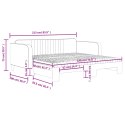 Sofa rozsuwana z materacami, jasnoszara, 90x190 cm, aksamit Lumarko!