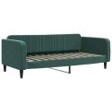 Sofa rozsuwana z szufladami, ciemnozielona, 90x200 cm, aksamit Lumarko!