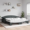 Sofa rozsuwana z materacami, ciemnoszara, 100x200 cm, tkanina Lumarko!