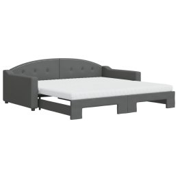 Sofa rozsuwana z materacami, ciemnoszara, 100x200 cm, tkanina Lumarko!