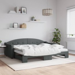 Sofa rozsuwana z materacami, ciemnoszara, 90x200 cm, tkanina Lumarko!