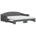 Sofa rozsuwana z materacami, ciemnoszara, 90x200 cm, tkanina Lumarko!