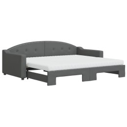 Sofa rozsuwana z materacami, ciemnoszara, 90x200 cm, tkanina Lumarko!