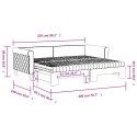 Sofa rozsuwana z materacami, ciemnozielona, 90x200 cm, aksamit Lumarko!