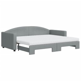 Sofa rozsuwana z materacami, jasnoszara, 90x200 cm, tkanina Lumarko!