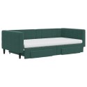 Sofa rozsuwana z szufladami, ciemnozielona, 100x200 cm, aksamit Lumarko!