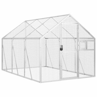 Woliera, srebrna, 1,79x3x1,85 m, aluminium Lumarko!