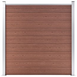 Ogrodzenie WPC, 2 panele kwadratowe, 1 skośny, 619x186 cm, brąz Lumarko!