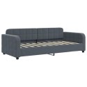 Sofa rozsuwana z materacami, ciemnoszara, 90x190 cm, aksamit Lumarko!