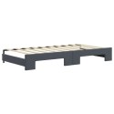 Sofa rozsuwana z materacami, ciemnoszara, 90x190 cm, aksamit Lumarko!
