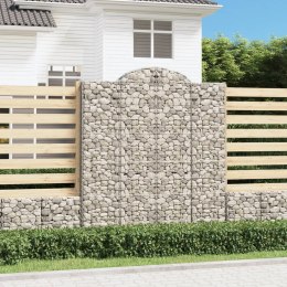 Kosze gabionowe, 9 szt, 200x50x220/240 cm, galwanizowane żelazo Lumarko!