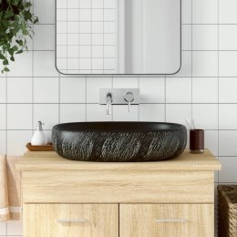 Umywalka nablatowa, czarna, owalna, 59x40x14 cm, ceramiczna Lumarko!