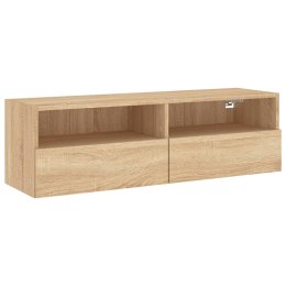 Ścienna szafka TV, dąb sonoma, 100x30x30 cm Lumarko!