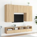 Ścienna szafka TV, dąb sonoma, 100x30x30 cm Lumarko!