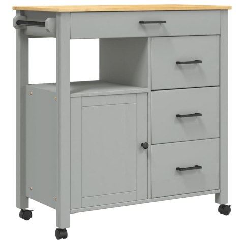 Wózek kuchenny MONZA, 84x40x90 cm, lite drewno sosnowe Lumarko!