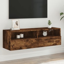 Ścienna szafka TV, przydymiony dąb, 100x30x30 cm Lumarko!