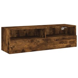 Ścienna szafka TV, przydymiony dąb, 100x30x30 cm Lumarko!
