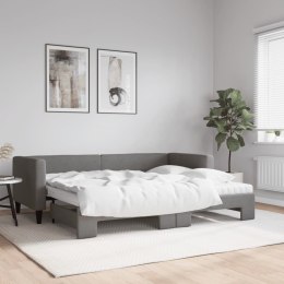 Sofa rozsuwana z materacami, ciemnoszara, 80x200 cm, tkanina Lumarko!