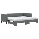 Sofa rozsuwana z materacami, ciemnoszara, 80x200 cm, tkanina Lumarko!
