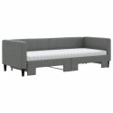 Sofa rozsuwana z materacami, ciemnoszara, 80x200 cm, tkanina Lumarko!