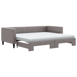 Sofa rozsuwana z materacami, kolor taupe, 90x200 cm, tkanina Lumarko!
