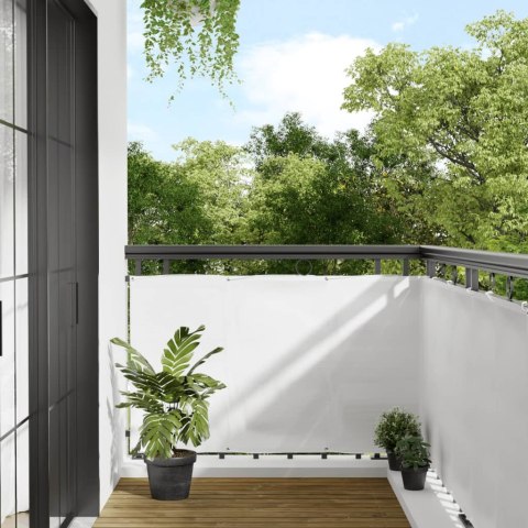 Parawan balkonowy, biały, 90x800 cm, 100% poliester Oxford Lumarko!