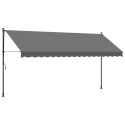 Markiza zwijana, antracytowa, 400x150 cm, tkanina i stal Lumarko!