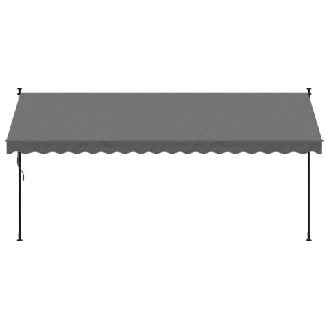 VidaXL Markiza zwijana, antracytowa, 400x150 cm, tkanina i stal