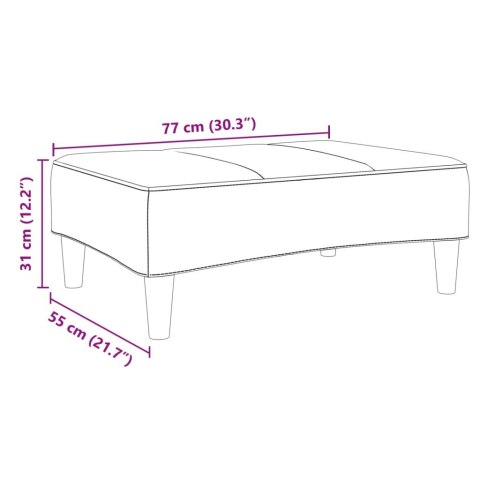 Podnóżek, jasnoszary, 77x55x31 cm, aksamit Lumarko!