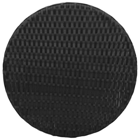 3-cz. zestaw mebli bistro z poduszkami, czarny, polirattan Lumarko!