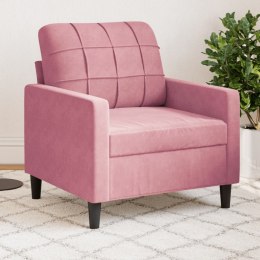 Fotel, różowy, 60 cm, obity aksamitem Lumarko!