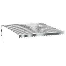 Automatyczna markiza, antracytowo-biała, 450x300 cm Lumarko!