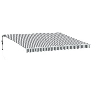 Automatyczna markiza, antracytowo-biała, 450x300 cm Lumarko!