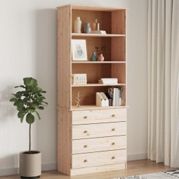 Biblioteczka z szufladami ALTA, 77x35x186,5 cm, lita sosna Lumarko!
