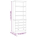 Biblioteczka z szufladami ALTA, 77x35x186,5 cm, lita sosna Lumarko!