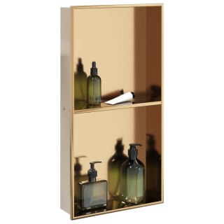 Wnęka prysznicowa, szczotkowana, złota, 32x62x9 cm, stal Lumarko!