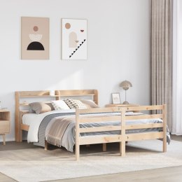 Rama łóżka z wezgłowiem, 135x190 cm, lite drewno sosnowe Lumarko!