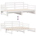 Sofa rozsuwana z szufladami, bez materaca, białe, 90x200 cm Lumarko!