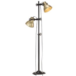 Lampa podłogowa z 2 kloszami, mosiądz, E27, żeliwo Lumarko!