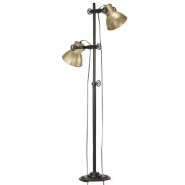 Lampa podłogowa z 2 kloszami, mosiądz, E27, żeliwo Lumarko!