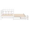 Sofa rozsuwana z szufladami, bez materaca, białe, 80x200 cm Lumarko!
