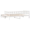 Sofa rozsuwana z szufladami, bez materaca, białe, 90x200 cm Lumarko!